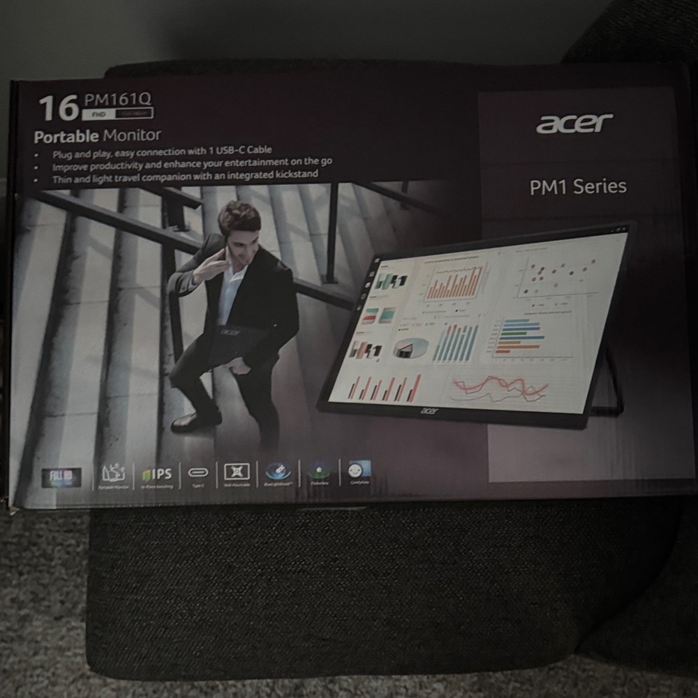 Acer PM1 Series Portable Monitor - Black